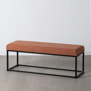 Bench Synthetic Fabric Metal Dark Red 120 x 40 x 45 cm-0