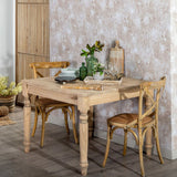 Dining Table 100 x 100 x 77 cm Natural Mindi wood-7