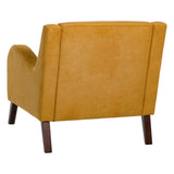 Armchair 70 x 82 x 88 cm Synthetic Fabric Wood Mustard-8