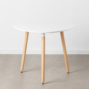 Dining Table White MDF Wood 90 x 90 x 74 cm-0