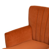 Armchair 63 x 50 x 83 cm Synthetic Fabric Wood Orange-4