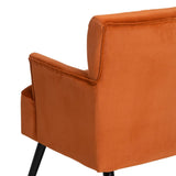 Armchair 63 x 50 x 83 cm Synthetic Fabric Wood Orange-3