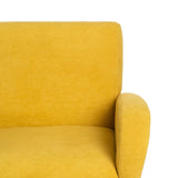 Armchair 72 x 71 x 81 cm Synthetic Fabric Wood Yellow-6