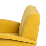 Armchair 72 x 71 x 81 cm Synthetic Fabric Wood Yellow-5