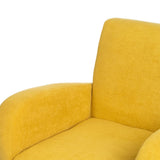 Armchair 72 x 71 x 81 cm Synthetic Fabric Wood Yellow-4