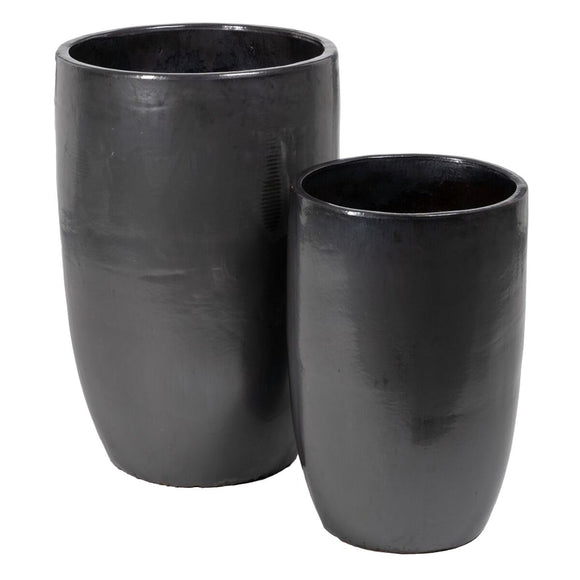 Vase Grey Ceramic 52 x 52 x 80 cm (2 Units)-0
