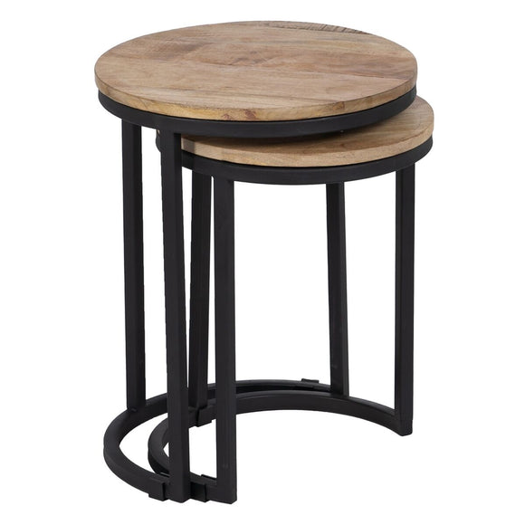 Side table 40,5 x 40,5 x 51 cm Natural Black-0