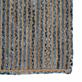 Carpet 290 x 200 cm Natural Blue Cotton Jute-4
