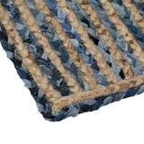 Carpet 290 x 200 cm Natural Blue Cotton Jute-1