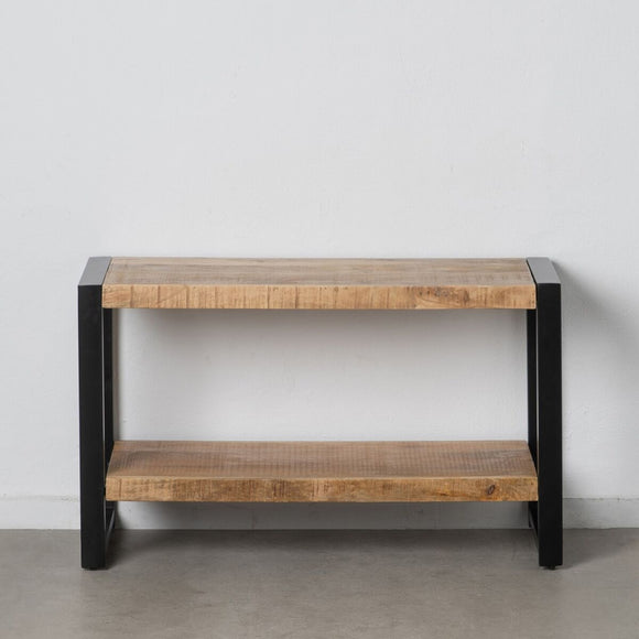 Side table MANGO 100 x 40 x 60 cm Natural Black Wood Iron-0