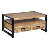 Side table MARA Black Natural 100 x 60 x 45 cm 100 x 45 x 60 cm-8