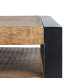 Side table MARA Black Natural 100 x 60 x 45 cm 100 x 45 x 60 cm-5