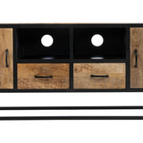 TV furniture MARA Natural Black Wood Iron 150 x 40 x 55 cm-5