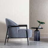 Armchair 74 x 72 x 81 cm Synthetic Fabric Grey Wood-10