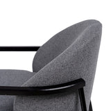 Armchair 74 x 72 x 81 cm Synthetic Fabric Grey Wood-5