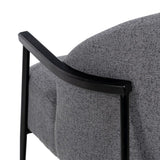 Armchair 74 x 72 x 81 cm Synthetic Fabric Grey Wood-4