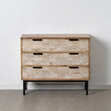 Chest of drawers 100 x 40,5 x 85 cm Natural Metal Wood White-1
