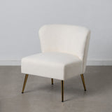 Armchair 66 x 65 x 72 cm Synthetic Fabric Metal White-0