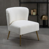 Armchair 66 x 65 x 72 cm Synthetic Fabric Metal White-10