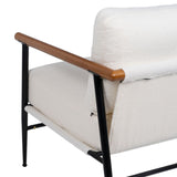 Armchair White Black 70 x 76 x 81 cm-1