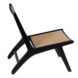 Armchair Black Natural Wood Rattan Rubber wood 60,5 x 73,5 x 72,5 cm-9