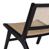 Armchair Black Natural Wood Rattan Rubber wood 60,5 x 73,5 x 72,5 cm-3