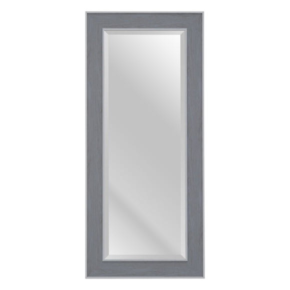 Wall mirror 56 x 2 x 126 cm Grey Wood White-0