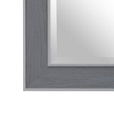 Wall mirror 56 x 2 x 126 cm Grey Wood White-1