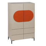 Sideboard NECTO Orange Taupe Iron MDF Wood 75 x 41,8 x 123 cm-0