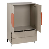 Sideboard NECTO Orange Taupe Iron MDF Wood 75 x 41,8 x 123 cm-8