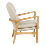 Armchair 67 x 73 x 84 cm Synthetic Fabric Beige Wood-9