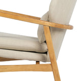 Armchair 67 x 73 x 84 cm Synthetic Fabric Beige Wood-4