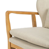 Armchair 67 x 73 x 84 cm Synthetic Fabric Beige Wood-2