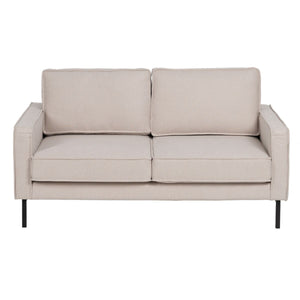 Sofa 163 x 87 x 90 cm Synthetic Fabric Beige Metal-0