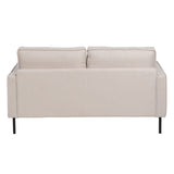 Sofa 163 x 87 x 90 cm Synthetic Fabric Beige Metal-8