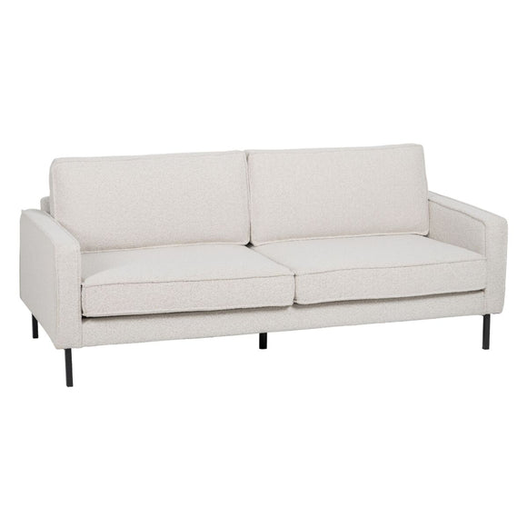 3-Seater Sofa 213 x 87 x 90 cm White Metal-0