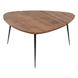 Set of 3 tables Black Natural Iron Acacia 86 x 81 x 43 cm (3 Units)-5