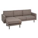 Chaise Longue Sofa Taupe 235 x 155 x 87 cm-7