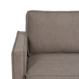 Chaise Longue Sofa Taupe 235 x 155 x 87 cm-3