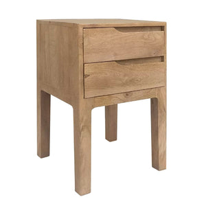 Side table STRAIGHT LINE Natural Mango wood 40 x 40 x 65 cm-0