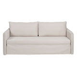Sofa Beige Polyester Linen 210 x 93 x 95 cm-7