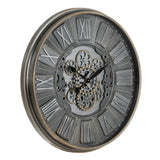 Wall Clock Grey Crystal Iron 69,5 x 9 x 69,5 cm (3 Units)-8