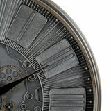 Wall Clock Grey Crystal Iron 69,5 x 9 x 69,5 cm (3 Units)-7