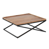 Centre Table Natural Iron Mango wood 85 x 85 x 39 cm-7