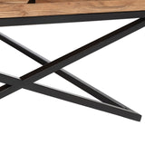 Centre Table Natural Iron Mango wood 85 x 85 x 39 cm-1