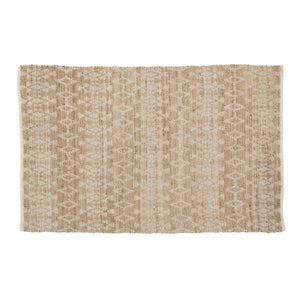 Carpet White Natural 60 % Cotton Jute 160 x 230 cm-0