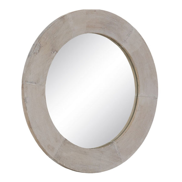 Wall mirror White Natural Vertical 61 x 2,5 x 61 cm-0