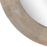 Wall mirror White Natural Crystal Mango wood MDF Wood Vertical Circular 91,5 x 3,8 x 91,5 cm-3