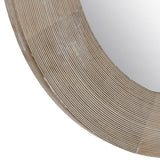 Wall mirror White Natural Crystal Mango wood MDF Wood Vertical Circular 91,5 x 3,8 x 91,5 cm-2