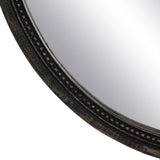 Wall mirror Dark brown Crystal Mango wood MDF Wood Vertical Circular 76,2 x 3,8 x 81,3 cm-4